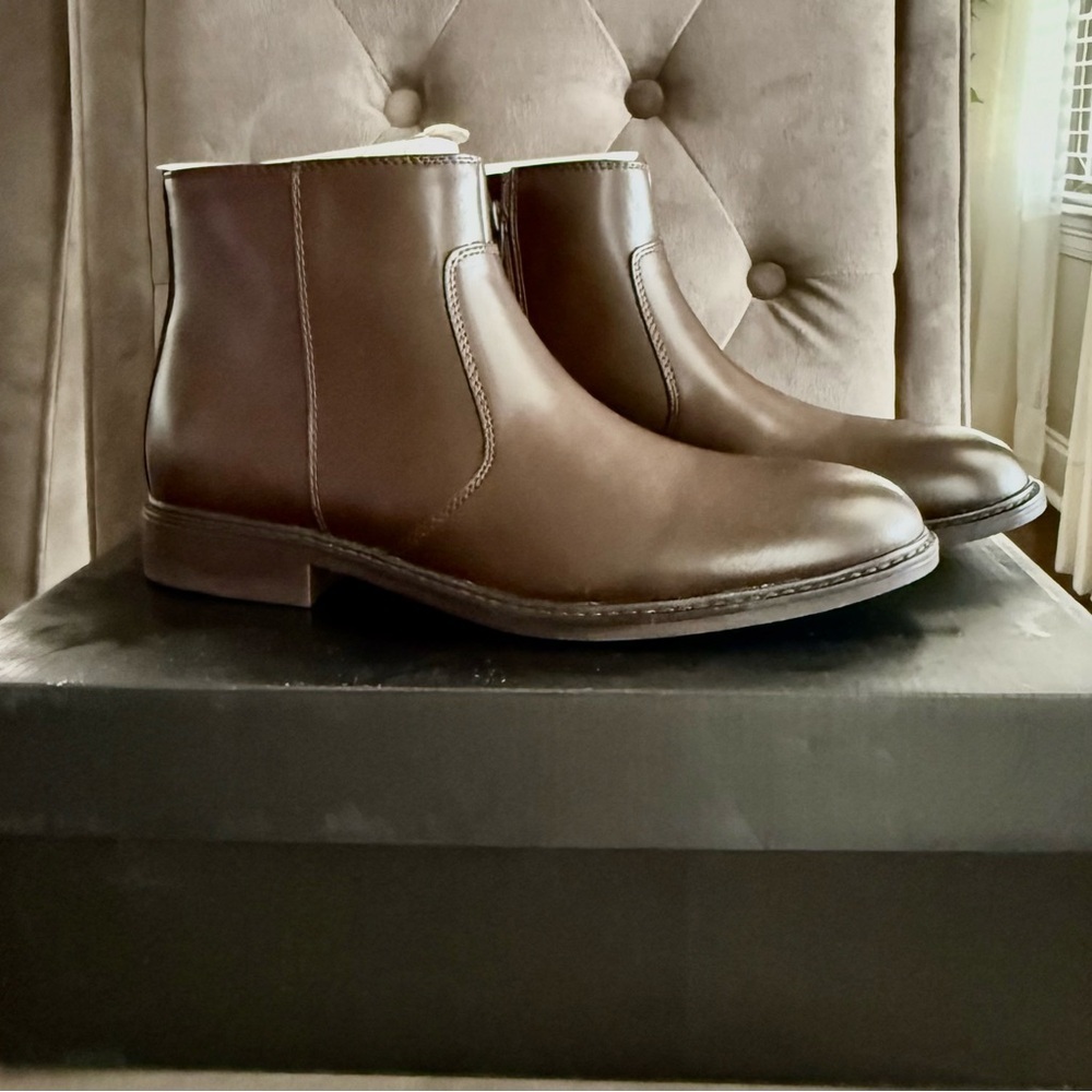 🚨Alfani Men's Liam Side-Zip Boots | Espresso | SZ. 8M